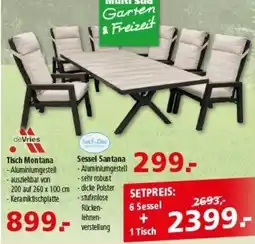 Multi Markt SenS-Line Sessel Santana + deVries Tisch Montana Angebot
