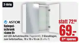 B1 Discount Baumarkt ASTOR Spiegelschrank "Lune II" Angebot