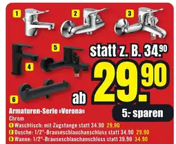 B1 Discount Baumarkt Armaturen-Serie >>Verona<< Angebot