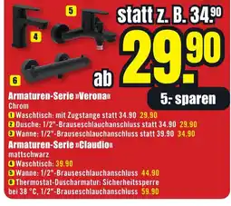 B1 Discount Baumarkt Armaturen-Serie >>Claudio<< Angebot