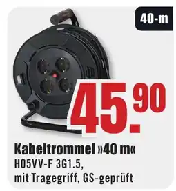 B1 Discount Baumarkt Kabeltrommel >>40 m<< Angebot