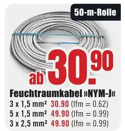 B1 Discount Baumarkt Feuchtraumkabel >>NYM-J<< Angebot