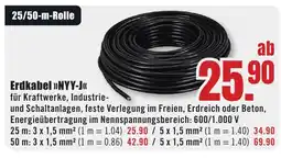 B1 Discount Baumarkt Erdkabel >>NYY-J<< Angebot