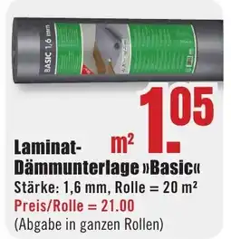 B1 Discount Baumarkt Laminat- Dämmunterlage >>Basic<< Angebot