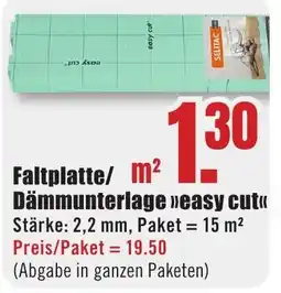 B1 Discount Baumarkt Faltplatte/ Dämmunterlage >>easy cut<< Angebot