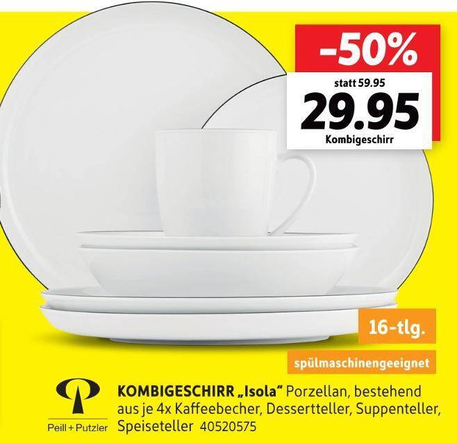 Peill + putzler kombigeschirr isola Angebot bei SCONTO