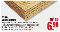 B1 Discount Baumarkt OSB1- Verlegeplatte Angebot