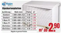 B1 Discount Baumarkt Rigips Gipskartonplatten Angebot
