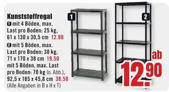 B1 Discount Baumarkt Kunststoffregal Angebot