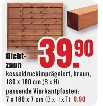 B1 Discount Baumarkt Dichtzaun Angebot