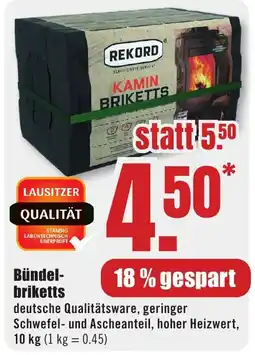 B1 Discount Baumarkt REKORD Bündelbriketts Angebot