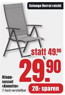 B1 Discount Baumarkt Klappsessel >>Annette<< Angebot