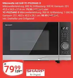 Globus SHARP Mikrowelle mit Grill YC-PG204AE-S Angebot