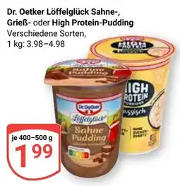 Globus Dr. Oetker Löffelglück Sahne-, Grieẞ- oder High Protein-Pudding Angebot