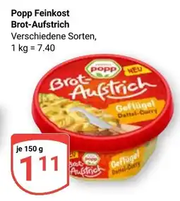Globus Popp Feinkost Brot-Aufstrich Angebot
