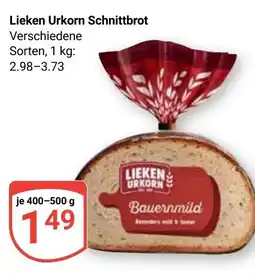 Globus Lieken Urkorn Schnittbrot Angebot