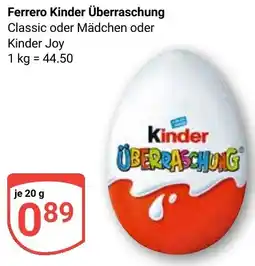 Globus Ferrero Kinder Überraschung Angebot