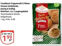 Globus Conditorei Coppenrath & Wiese Unsere Goldstücke kernig & kräftig Brötchen oder Laugengebäck Angebot