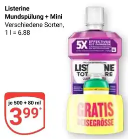 Globus Listerine Mundspülung + Mini Angebot