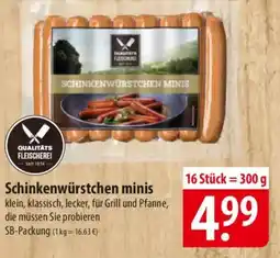 Famila Nord Ost QUALITÄTS FLEISCHEREI Schinkenwürstchen minis Angebot