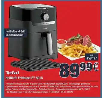 Electroplus Tefal Heißluft-fritteuse Ey 5018 Angebot