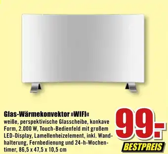 B1 Discount Baumarkt Glas-Warmekonvektor Wifi Angebot