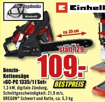 B1 Discount Baumarkt Einhell Benzin-Kettensage | GC-PC 1335/1I Set Angebot