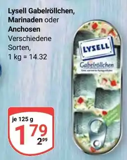 Globus Lysell Gabelröllchen, Marinaden oder Anchosen Angebot
