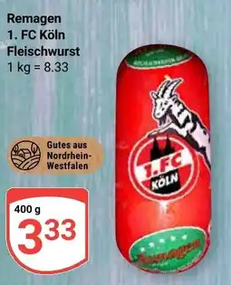 Globus Remagen 1. FC Köln Fleischwurst Angebot
