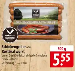Famila Nord Ost QUALITÄTS FLEISCHEREI Schinkengriller oder Rostbratwurst Angebot