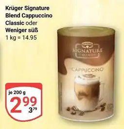 Globus Krüger Signature Blend Cappuccino Classic oder Weniger süß Angebot