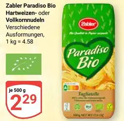 Globus Zabler Paradiso Bio Hartweizen- oder Vollkornnudeln Angebot