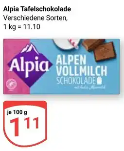 Globus Alpia Tafelschokolade Angebot