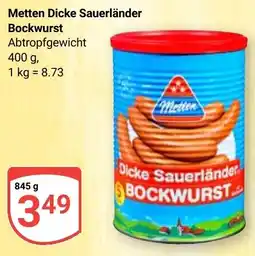 Globus Metten Dicke Sauerländer Bockwurst Angebot