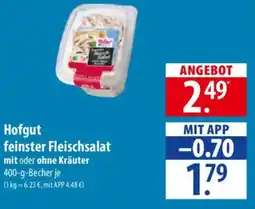 Famila Nord Ost Hofgut feinster Fleischsalat mit oder ohne Kräuter Angebot
