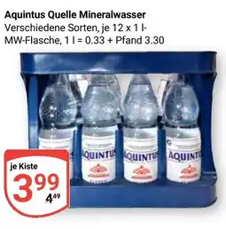 Globus Aquintus Quelle Mineralwasser Angebot