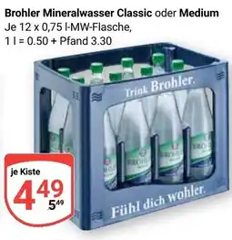 Globus Brohler Mineralwasser Classic oder Medium Angebot