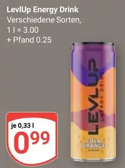 Globus LevlUp Energy Drink Angebot