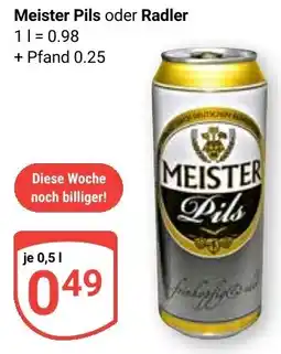 Globus Meister Pils oder Radler Angebot