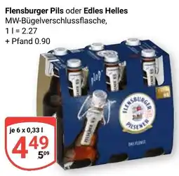 Globus Flensburger Pils oder Edles Helles Angebot
