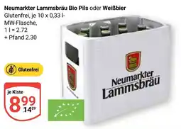 Globus Neumarkter Lammsbräu Bio Pils oder Weißbier Angebot