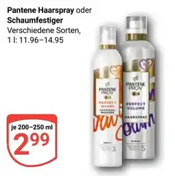 Globus Pantene Haarspray oder Schaumfestiger Angebot