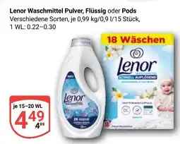 Globus Lenor Waschmittel Pulver, Flüssig oder Pods Angebot