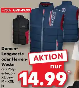 Kaufland Damen Longweste oder Herren Weste Angebot