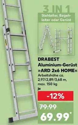 Kaufland DRABEST Aluminium-Gerüst ARD 2x6 HOME Angebot