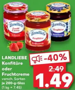 Kaufland LANDLIEBE Konfitüre oder Fruchtcreme Angebot