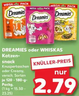Kaufland DREAMIES oder WHISKAS Katzensnack Angebot