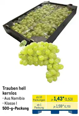 METRO Trauben hell kernlos Angebot
