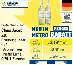 METRO Claus Jacob Angebot
