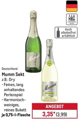 METRO Deutschland Mumm Sekt Angebot